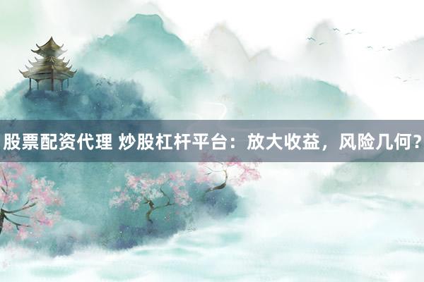 股票配资代理 炒股杠杆平台：放大收益，风险几何？