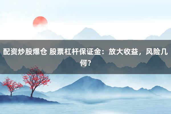 配资炒股爆仓 股票杠杆保证金：放大收益，风险几何？