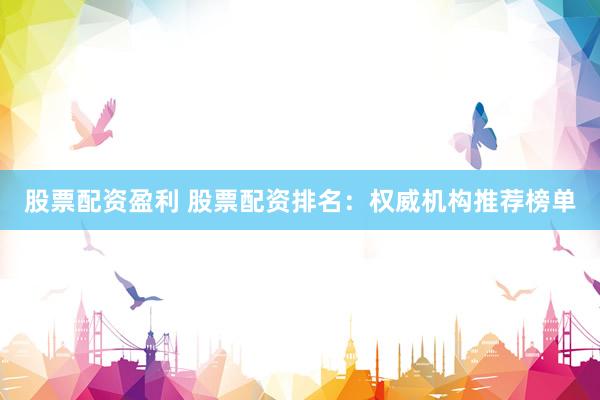 股票配资盈利 股票配资排名：权威机构推荐榜单