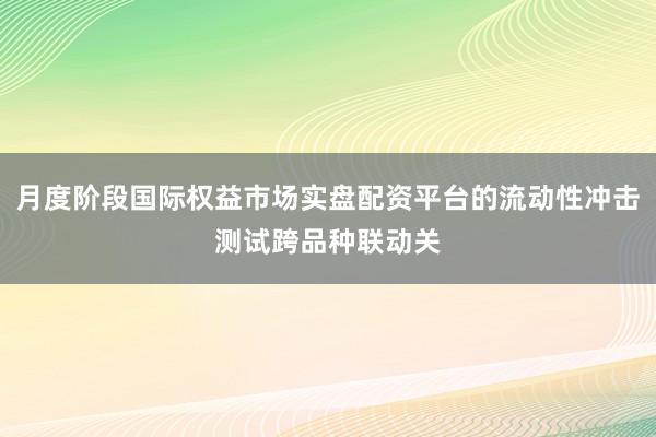 月度阶段国际权益市场实盘配资平台的流动性冲击测试跨品种联动关
